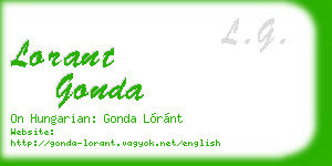 lorant gonda business card