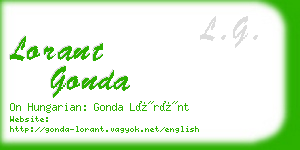 lorant gonda business card